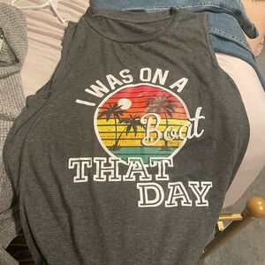 On was on a boat that day … tank